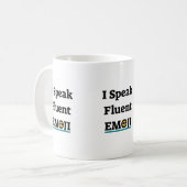 Ich spreche fließend Emoji Kaffeetasse (Vorderseite Links)