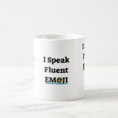 Ich spreche fließend Emoji Kaffeetasse (Mittel)