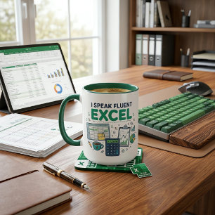 Ich spreche fließend Excel Lustige Buchhalter Tabe Tasse