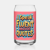 Ich spreche fließend Film Quotes Retro Pop Art Dosenglas (Vorderseite)