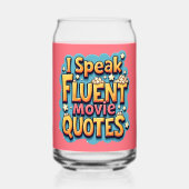 Ich spreche fließend Film Quotes Retro Pop Art Dosenglas (Rückseite)