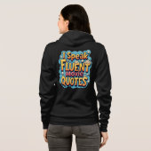 Ich spreche fließend Film Quotes Retro Pop Art Hoodie (Schwarz voll)