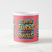 Ich spreche fließend Film Quotes Retro Pop Art Jumbo-Tasse (Vorderseite)