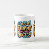 Ich spreche fließend Film Quotes Retro Pop Art Kaffeetasse (Mittel)
