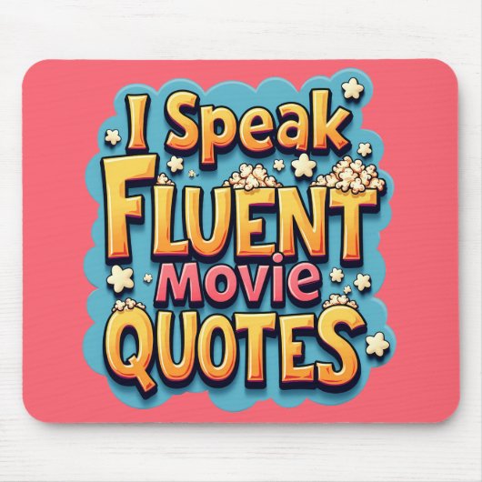 Ich spreche fließend Film Quotes Retro Pop Art Mousepad (Vorne)