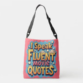 Ich spreche fließend Film Quotes Retro Pop Art Tragetaschen Mit Langen Trägern (Rückseite)