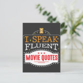 Ich spreche fließend Filme Quotes Film Kino Nächte Postkarte (Stehend Vorderseite)