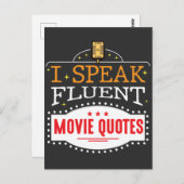 Ich spreche fließend Filme Quotes Film Kino Nächte Postkarte (Vorne/Hinten)