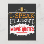Ich spreche fließend Filme Quotes Film Kino Nächte Postkarte (Vorderseite)