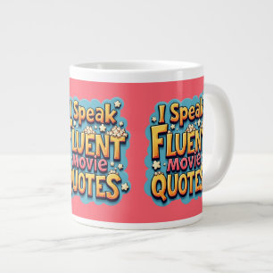 Ich spreche fließend Filmzitate Retro Pop Art Jumbo-Tasse