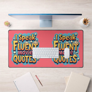 Ich spreche fließend Filmzitate Retro Pop Art Schreibtischunterlage