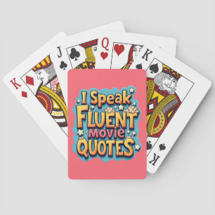 Ich spreche fließend Filmzitate Retro Pop Art Spielkarten