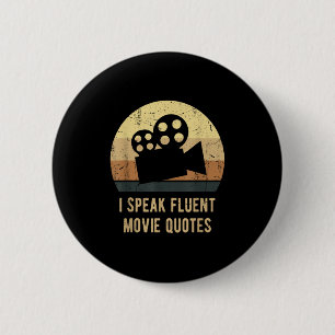 Ich spreche fließend Filmzitate Vintage Lustig Fil Button