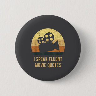Ich spreche fließend Filmzitate Vintage Lustiger F Button