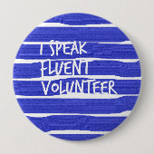 Ich spreche fließend Freiwilligenknopf Button (Vorderseite)