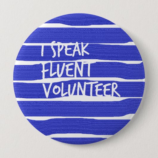 Ich spreche fließend Freiwilligenknopf Button (Vorderseite)