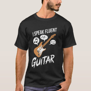 Ich spreche fließend Gitarre Pun Bassspieler E-Git T-Shirt