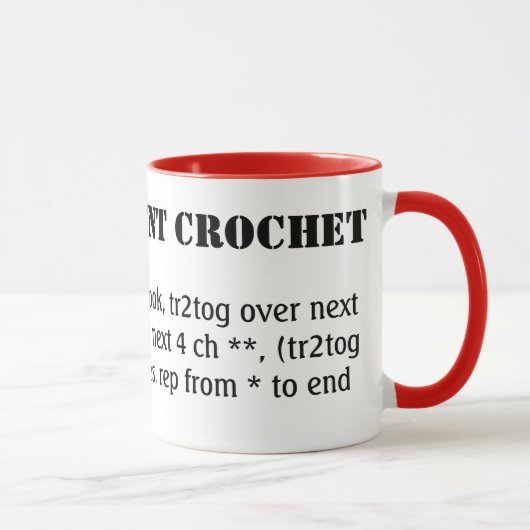 Ich spreche fließend Häkelchen Tasse (Rechts)