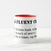 Ich spreche fließend Häkelchen Tasse (Zentrum)