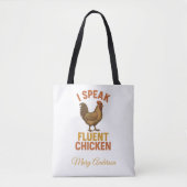 Ich spreche fließend Hühnchen Spaß Farm Lover Gesc Tasche (Vorderseite)