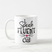 Ich spreche fließend Katze humorvoll Kaffeetasse (Links)