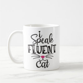 Ich spreche fließend Katze humorvoll Kaffeetasse