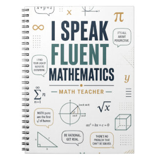 Ich spreche fließend Mathematik Lustiger Mathemati Notizblock
