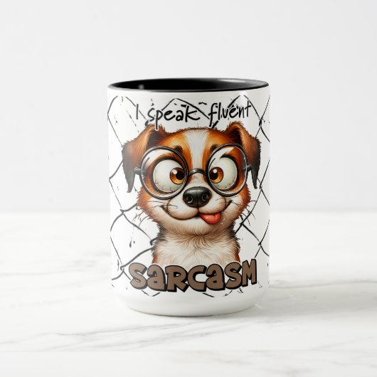 "Ich spreche fließend Sarcasm." Kaffee/Tee Tasse (Zentrum)