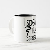 Ich spreche fließend sarcasm zweifarbige tasse (Vorderseite Links)