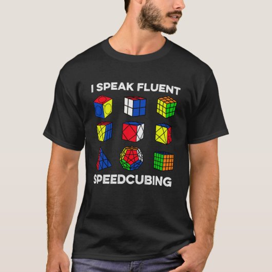 Ich spreche fließend Speedcubity wettbewerbsfähige T-Shirt (Vorderseite)