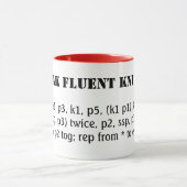 Ich spreche fließend Stricken Tasse (Zentrum)