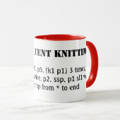 Ich spreche fließend Stricken Tasse (VorderseiteRechts)