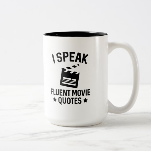 Ich spreche fließend Video Quotes Zweifarbige Tasse (Rechts)