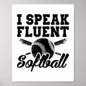 Ich spreche fließend Weichball | Geschenkidee für Poster (Vorne)