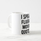 Ich spreche fließende Filmzitate Kaffeetasse (Vorderseite Links)