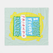 Ich spreche fließende FRIENDS™-Zitate - Peephole Fleecedecke (Vorderseite (Horizontal))