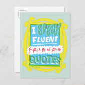Ich spreche fließende FRIENDS™-Zitate - Peephole Postkarte (Vorne/Hinten)