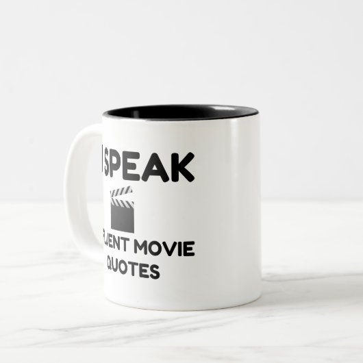 Ich spreche fließende Movie Zitate Zweifarbige Tasse (Vorderseite Links)