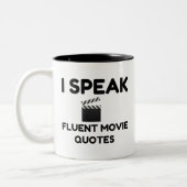 Ich spreche fließende Movie Zitate Zweifarbige Tasse (Links)