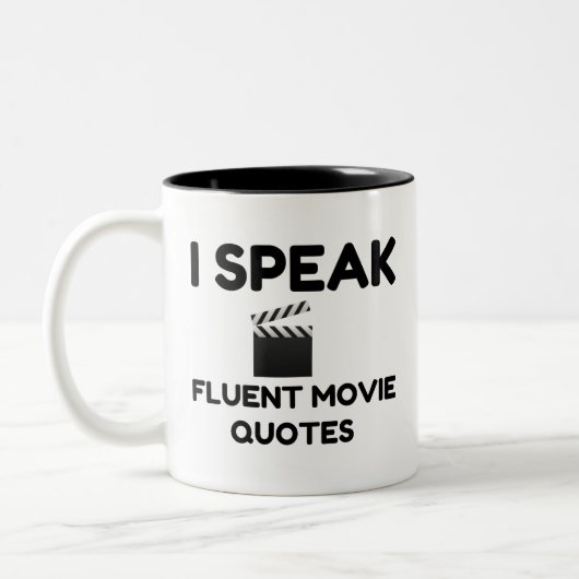 Ich spreche fließende Movie Zitate Zweifarbige Tasse (Links)