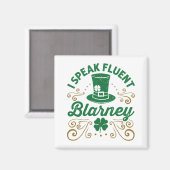 Ich spreche Fluent Blarney St Patricks Day Irish Magnet (Vorderseite/Rückseite)