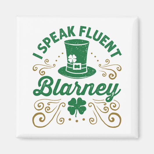 Ich spreche Fluent Blarney St Patricks Day Irish Magnet (Vorne)