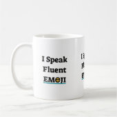 Ich spreche Fluent Emoji Kaffeetasse (Links)