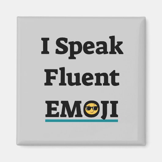 Ich spreche Fluent Emoji Magnet (Vorne)