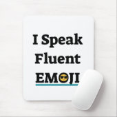 Ich spreche Fluent Emoji Mousepad (Mit Mouse)
