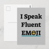 Ich spreche Fluent Emoji Postkarte (Vorne/Hinten)