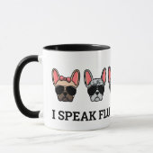 Ich spreche Fluent Frenchie Funny French Bulldog Z Tasse (Links)