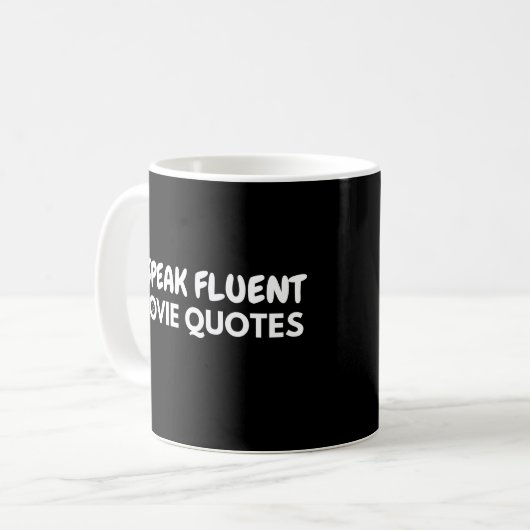 Ich spreche Fluent Movie Quotes, Filmliebhaber Kaffeetasse (Vorderseite Links)