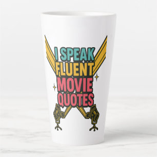 Ich spreche Fluent Movie Quotes Neon Hollywood Art Milchtasse