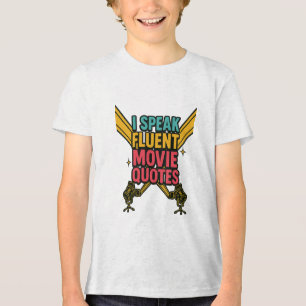 Ich spreche Fluent Movie Quotes Neon Hollywood Art Tri-Blend Shirt